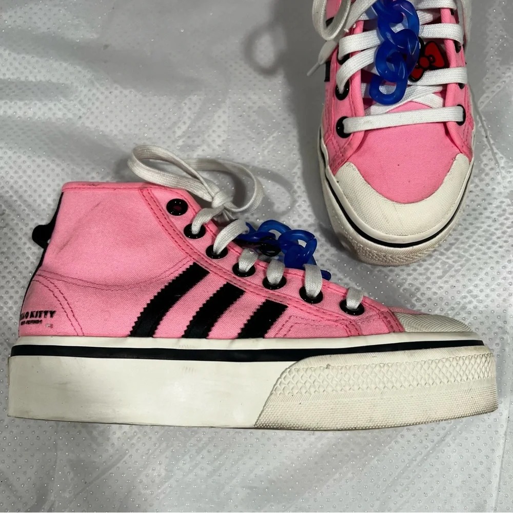 adidas Hello Kitty x Nizza Platform Sneaker Pink Women’s Sz 5.5 - Picture 9 of 16